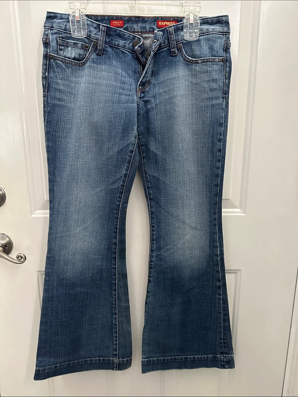 Express Stella Fit & Flare Lower Rise Flare Jeans - Vintage Y2K 8S